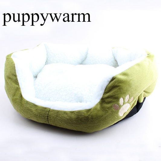 PUPPYWARM Lamb's wool kennel pet cover, warm and comfortable in winter, round large cat and dog bed, large dog pet mat