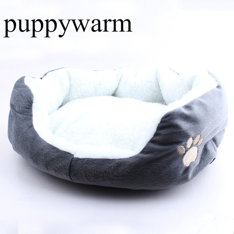 PUPPYWARM Lamb's wool kennel pet cover, warm and comfortable in winter, round large cat and dog bed, large dog pet mat