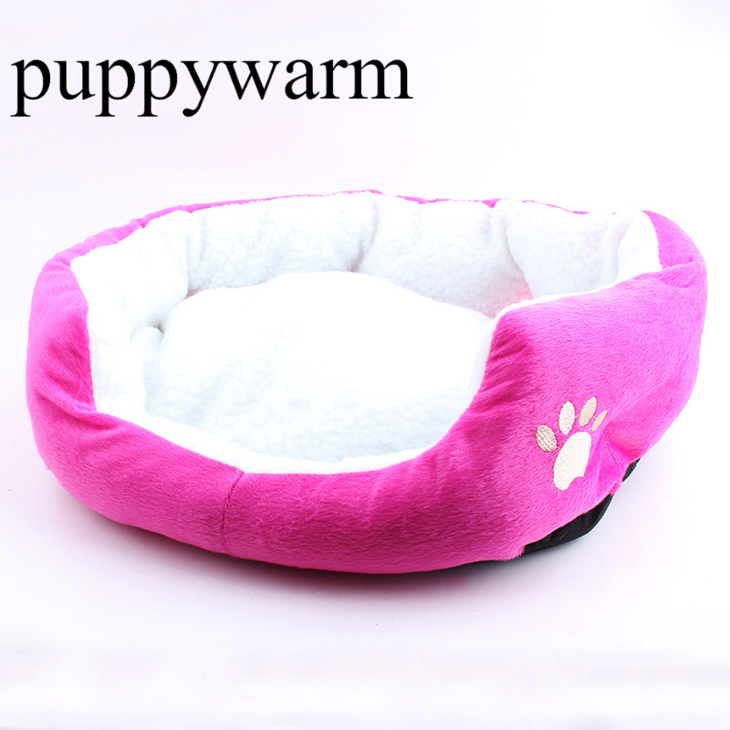 PUPPYWARM Lamb's wool kennel pet cover, warm and comfortable in winter, round large cat and dog bed, large dog pet mat