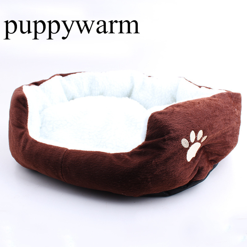 PUPPYWARM Lamb's wool kennel pet cover, warm and comfortable in winter, round large cat and dog bed, large dog pet mat